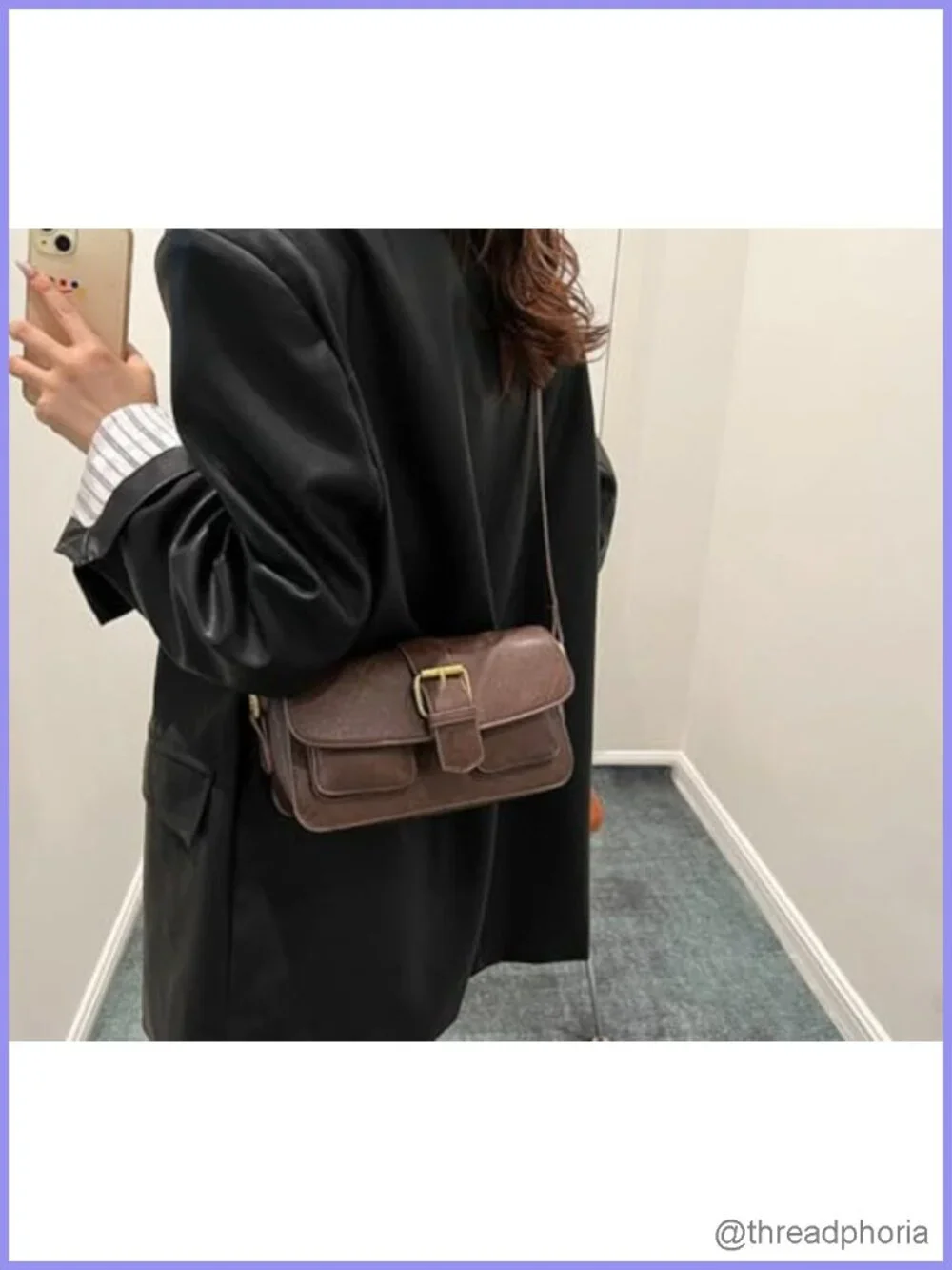 Vegan Leather Hobo Crossbody Bag Women Shoulder Purse Y2K Clutch